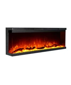 Prezzo Scontato Camino elettrico da incasso divina fire "boston 100" con 3 lati visibili nero 101,6x20x44 cm