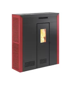 Stufa a pellet slim canalizzata e ventilata invicta "daglan plus" rosso 8,3 kw Nuovo Arrivo