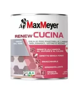 Smalto all'acqua cucina max meyer "renew" grigio 0,75 lt Più Venduto