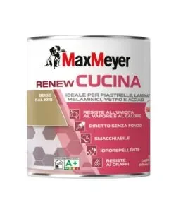 Smalto all'acqua cucina max meyer "renew" beige 0,75 lt Spedizione Gratuita