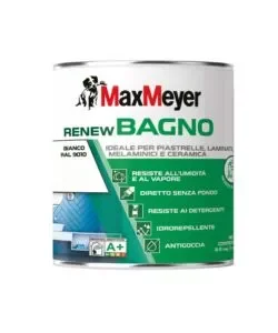 Ultimissimo Modello Smalto all'acqua bagno max meyer "renew" bianco 0,75 lt