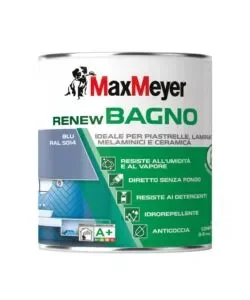 Smalto all'acqua bagno max meyer "renew" blu 0,75 lt Non Perdere