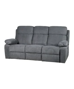 Spedizione Espresso Divano 3 posti bellahome "annika" con 2 recliner motorizzati grigio canna di fucile 198x93x101 cm