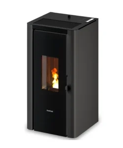 Spedito Oggi Stufa a pellet ermetica freepoint "indigo 7 t2" antracite 7 kw