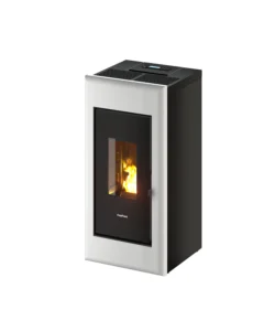 Direttamente Dal Produttore Stufa a pellet ermetica freepoint "one 7 t2" bianco 7 kw