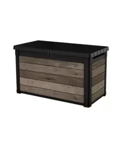 Baule da esterno keter "signature deco box 100" in resina effetto legno 380 lt 122,9x62,1x76,6 cm Prezzo Scontato