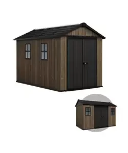 Casetta da giardino keter "apex 7511/1175" in resina marrone doppia opzione montaggio 230x350x246 cm Offerta Limitata