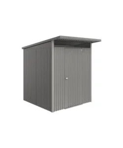 Casetta da giardino biohort "avantgarde eco mis.a1" in acciaio zincato grigio quarzo metallizzato con porta battente semplice 180x220x218 cm - cod. 19610 Must-Have