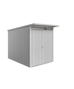 Casetta da giardino biohort "avantgarde eco mis.a3" in acciaio zincato argento metallizzato con porta battente doppia 180x300x218 cm - cod. 15639 Non Perdere