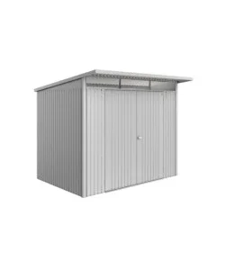 Casetta da giardino biohort "avantgarde eco mis.a5" in acciaio zincato argento metallizzato con porta battente doppia 260x220x218 cm - cod. 15659 Esclusivo