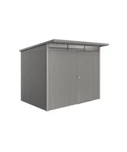 Acquista Ora Casetta da giardino biohort "avantgarde eco mis.a5" in acciaio zincato grigio quarzo metallizzato con porta battente semplice 260x220x218 cm - cod. 19650