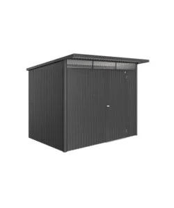 Casetta da giardino biohort "avantgarde eco mis.a5" in acciaio zincato grigio scuro metallizzato con porta battente semplice 260x220x218 cm - cod. 17650 Bestseller