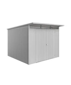 Casetta da giardino biohort "avantgarde eco mis.a7" in acciaio zincato argento metallizzato con porta battente doppia 260x300x218 cm - cod. 19689 Reso Gratuito