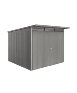 Casetta da giardino biohort "avantgarde eco mis.a7" in acciaio zincato grigio quarzo metallizzato con porta battente semplice 260x300x218 cm - cod. 19670 Compra Online
