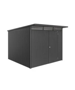 Casetta da giardino biohort "avantgarde eco mis.a7" in acciaio zincato grigio scuro metallizzato con porta battente semplice 260x300x218 cm - cod. 17670 Affare