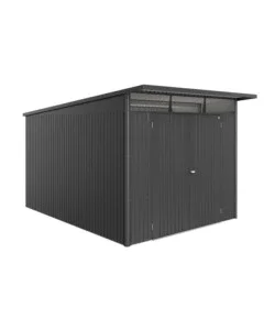 Casetta da giardino biohort "avantgarde eco mis.a8" in acciaio zincato grigio scuro metallizzato con porta battente doppia 260x380x222 cm - cod. 17689 Bestseller