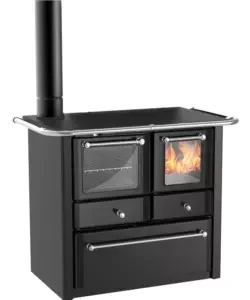 Cucina a legna "gaia" nero 6,3 kw Vendita Finale