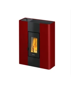 Ultime Pezzi Stufa a pellet ermetica freepoint "slim roxy" bordeaux 6,9 kw