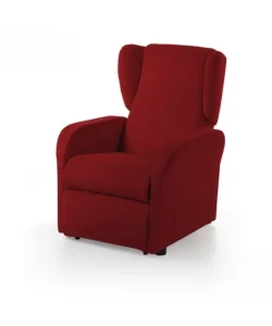 Super Prezzo Poltrona bellahome "star" con recliner in tessuto rosso 73x77x106 cm