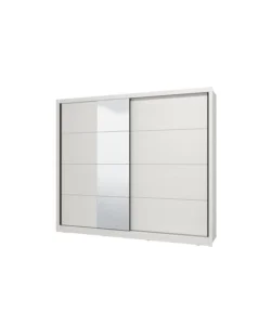 Armadio 2 ante scorrevoli bellahome "alba" con specchio bianco 250,8x59,8x215,7 cm Compra Adesso