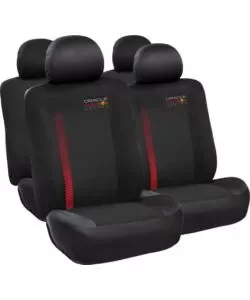 Set 4 pezzi coprisedile auto redbull "powerbar" nero e rosso Sconto