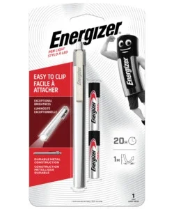 Torcia a batteria energizer "metal pen light" e 2 batterie aaa Prezzo Scontato