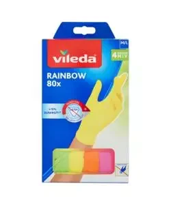 Soddisfatti O Rimborsati Guanti monouso in nitrile vileda "rainbow" colori assortiti tg m/l 80 pz