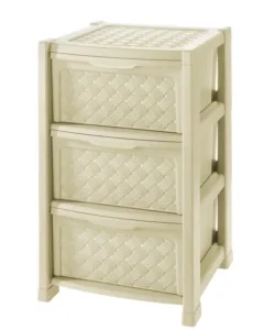 Vendita Finale Cassettiera 3 cassetti "arianna" in polipropilene 39x38x61 cm