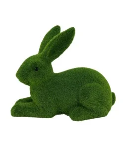 Coniglio sdraiato decorativo da giardino eurogarden rivestito in erba 36,5x18x28,5 cm Occasione Imperdibile