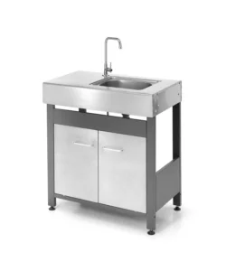 Subito Disponibile Cucina da esterno modulare ompagrill "indian lavello" in acciaio inox grigio 78,2x45,5x113 cm