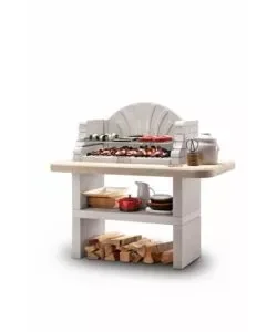 Barbecue a carbonella in cemento palazzetti "saint-tropez" 128x71x124 cm Saldi