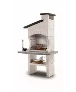 Barbecue a carbonella in cemento palazzetti "guanaco 2" 128x71x202 cm Super Prezzo