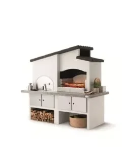 Vendita Finale Barbecue a carbonella in cemento palazzetti "new zealand 2" 204x95x187 cm