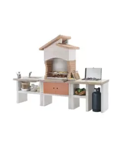 Cucina da esterno palazzetti "cordoba" in cemento 270x70x193 cm Pagamento Sicuro