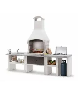 Cucina da esterno palazzetti "marbela" in cemento 270x70x238 cm Occasione