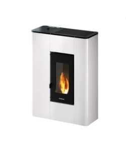 Stufa a pellet slim ermetica freepoint "atrium" bianco 5,1 kw Compra Oggi Stesso