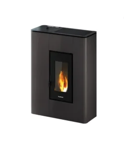 Bestseller Stufa a pellet slim ermetica freepoint "atrium" antracite 5,1 kw