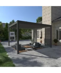 A Buon Prezzo Pergola bioclimatica ombréa "vs"in alluminio antracite 399,5x399,5x257 cm