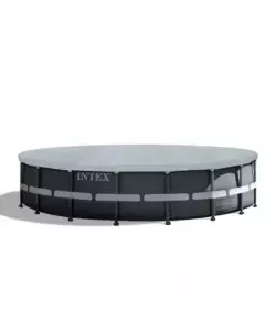 Telo di copertura per piscina rotonda intex "deluxe" in pvc 549x549x20 cm - cod. 28041 Direttamente Dal Produttore