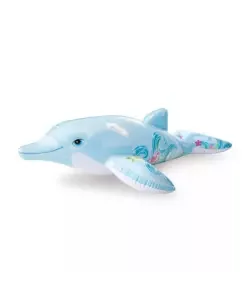 Cavalcabile gonfiabile intex "delfino" in vinile azzurro 175x66 cm - cod. 58535np Promo Stagionale