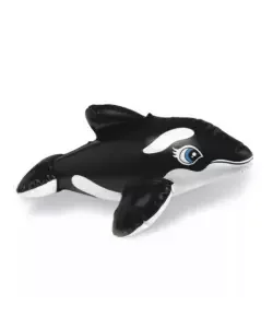 Cavalcabile gonfiabile intex "orca" in vinile nero e bianco 193x119 cm - cod. 58561np A Buon Prezzo