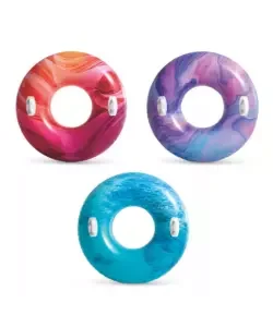 Ciambella gonfiabile con maniglie intex "nature" in vinile colori assortiti ø 114 cm - cod. 56267np Saldi