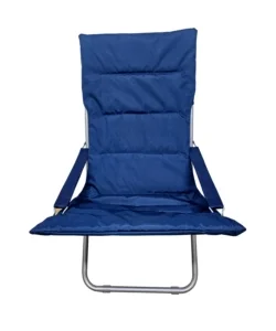 Acquista Ora Poltrona da esterno pieghevole con braccioli eurogarden "canapone" in poliestere blu sfoderabile 88x60x90 cm