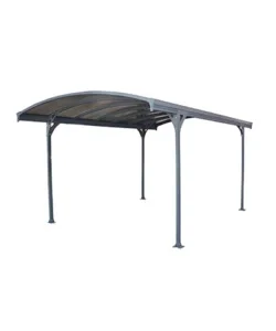 Tettoia auto singola canopia "delage 5000" in alluminio grigio 290x500x240 cm Compra Adesso