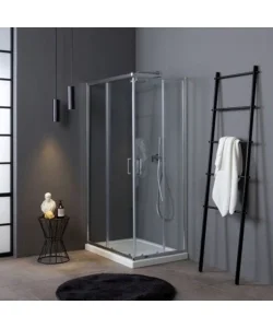 Super Prezzo Box doccia rettangolare "terra" in alluminio cromato 70x100x185 cm