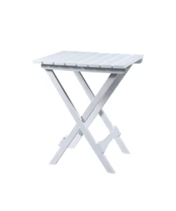 Tavolo da esterno pieghevole "roxy" in polipropilene bianco 45x52x60 cm Ultime Pezzi