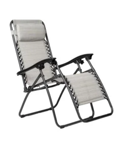 Affare Sdraio da esterno pieghevole reclinabile eurogarden "zero gravity" grigio melange 178x65x110 cm