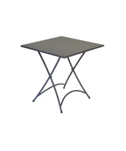 Tavolo da esterno pieghevole solaria "orta" in ferro antracite 70x70x74 cm Direttamente Dal Produttore