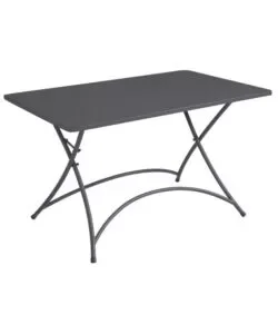 Tavolo da esterno pieghevole solaria "orta" in ferro antracite 120x70x74 cm Quantità Limitata