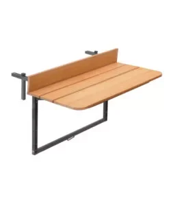 Tavolo per ringhiera balcone pieghevole solaria "look out" in alluminio resin wood 80x37 cm Spedizione Espresso